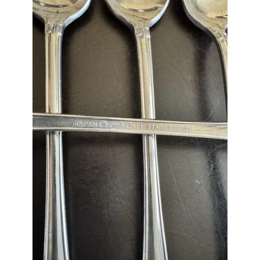 Queens Court Japan Stainless ICED‎ TEASPOON LOT OF 5